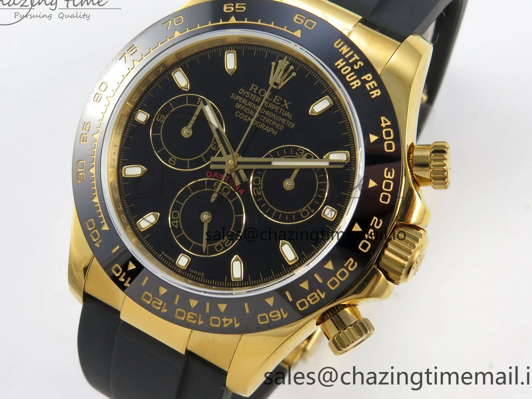 MiroTime 0218 Daytona 116518 QF 1:1 Best Edition Black Dial on Oysterflex Strap SH4130 V11（Gain Weight） GoodFit 170